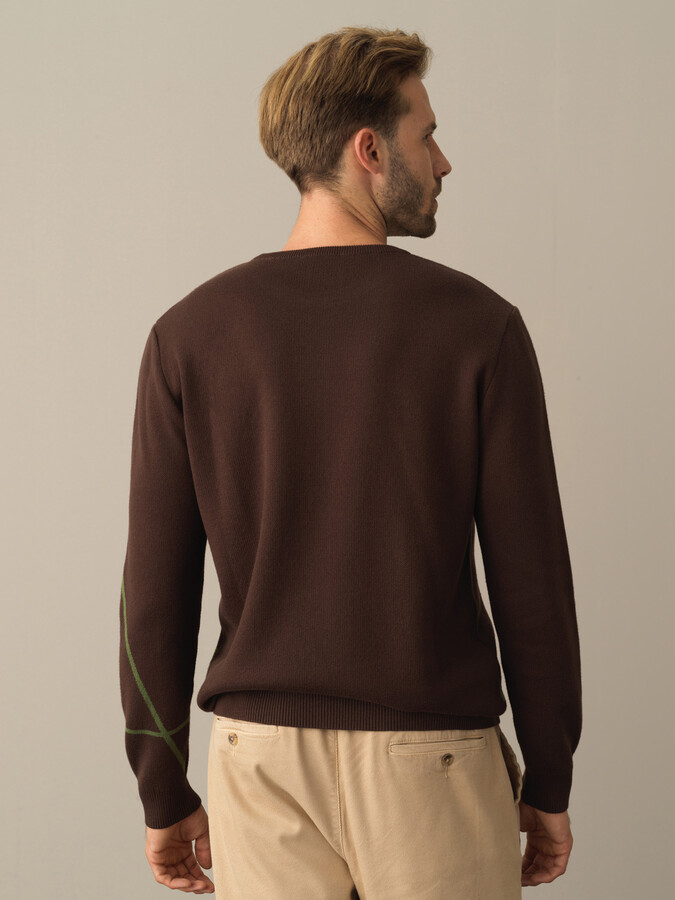 Cotton Regular Fit Patterned Sweater - Xint