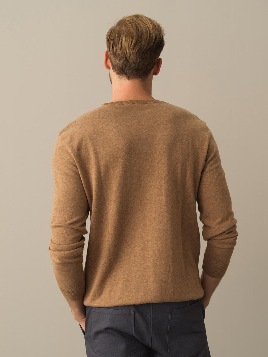 Crew Neck Cotton Regular Fit Basic Sweater - 3