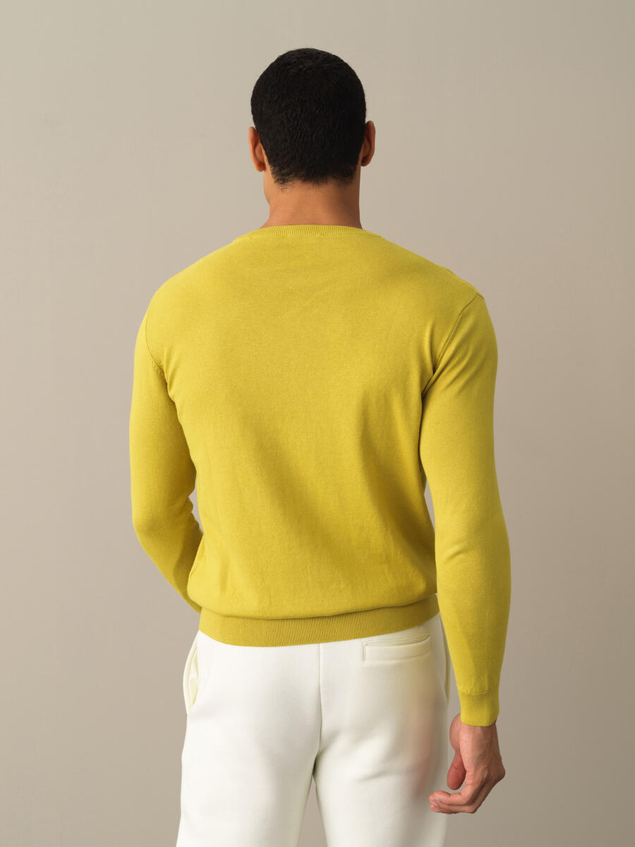 Crew Neck Cotton Regular Fit Basic Sweater - 4