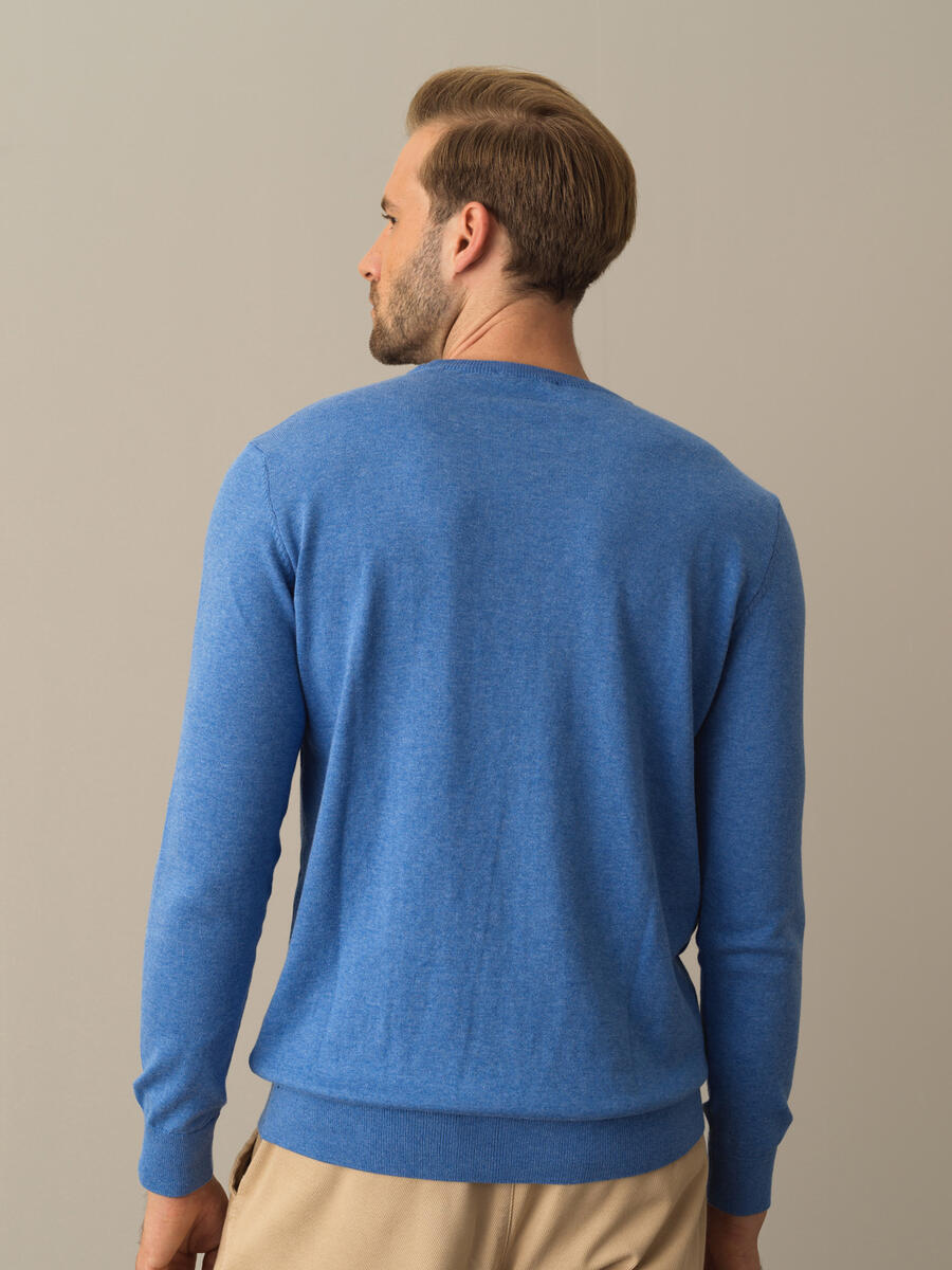 Crew Neck Cotton Regular Fit Basic Sweater - 4