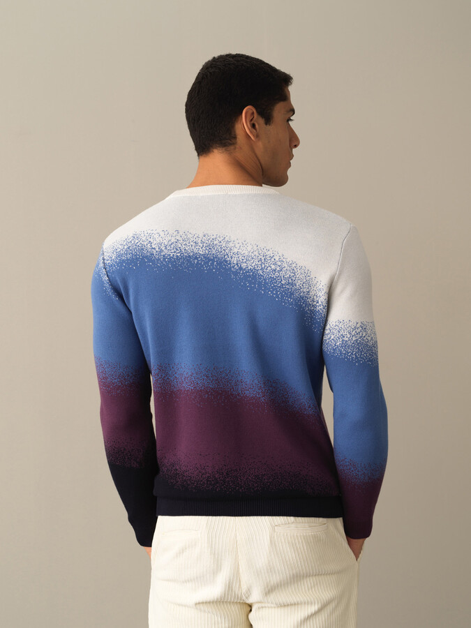 Crew Neck Cotton Regular Fit Sweater - 3
