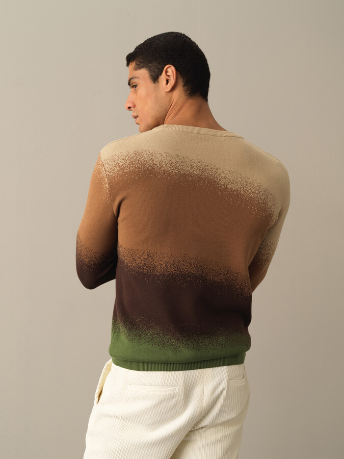 Crew Neck Cotton Regular Fit Sweater - Xint