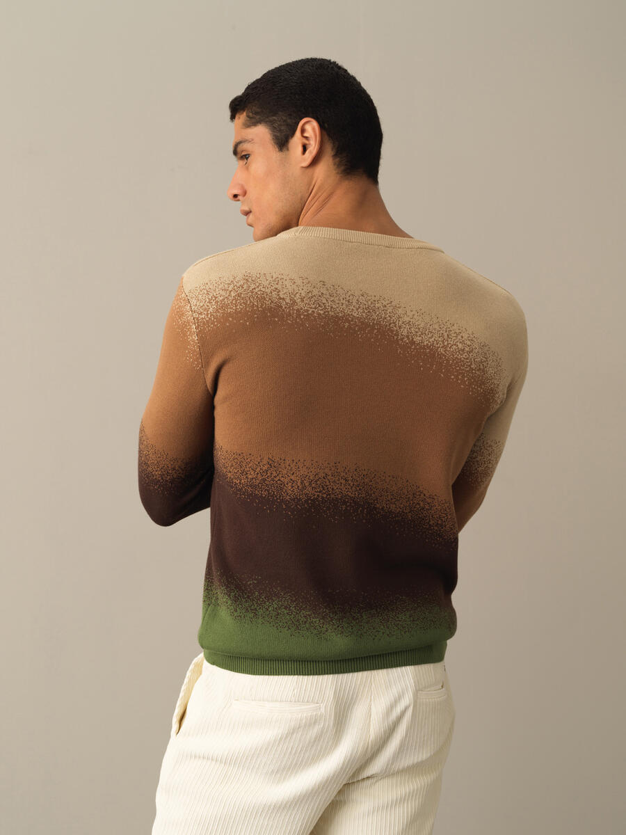 Crew Neck Cotton Regular Fit Sweater - 4