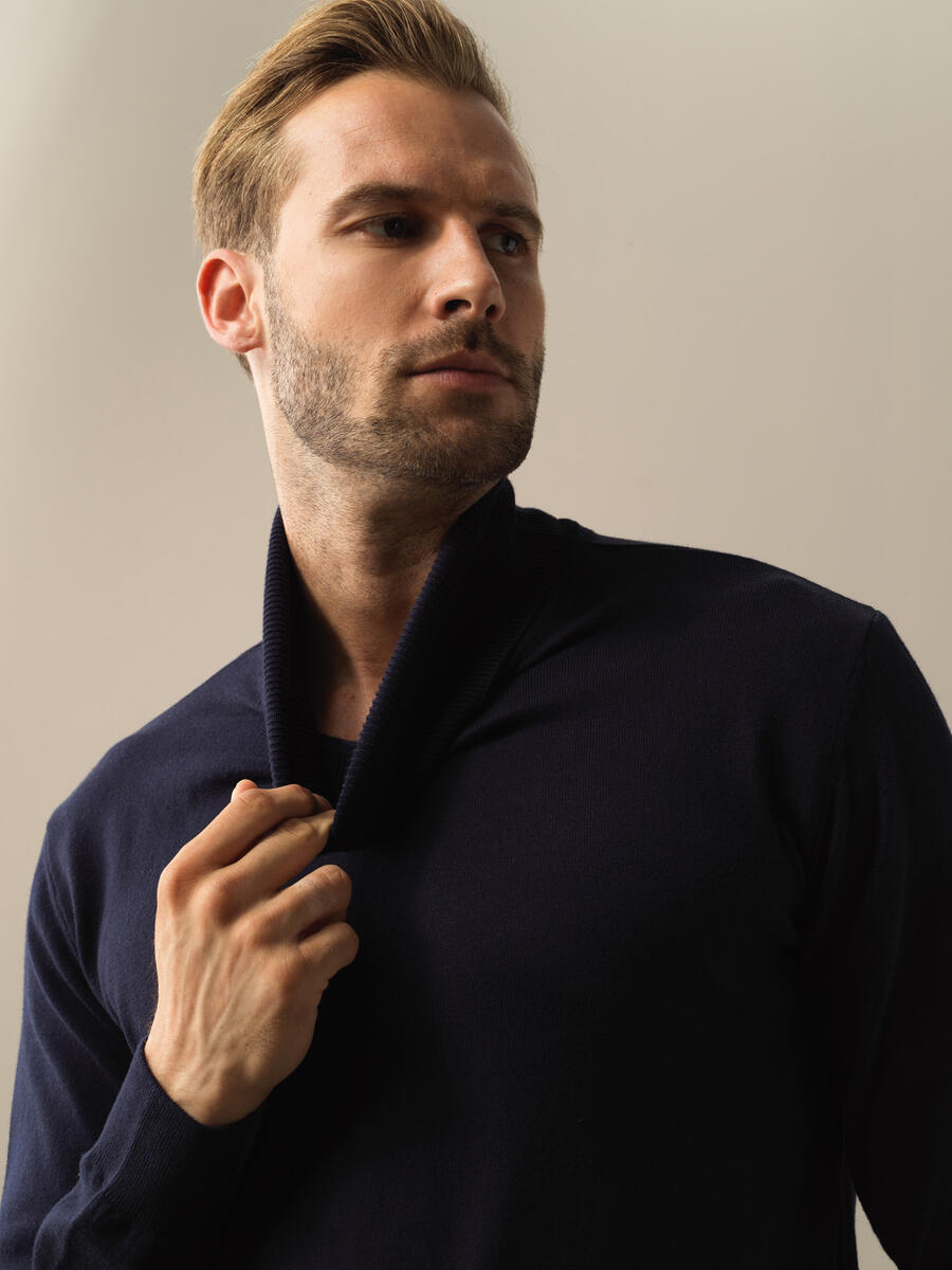 Fisherman Neck Cotton Regular Fit Basic Sweater - 3