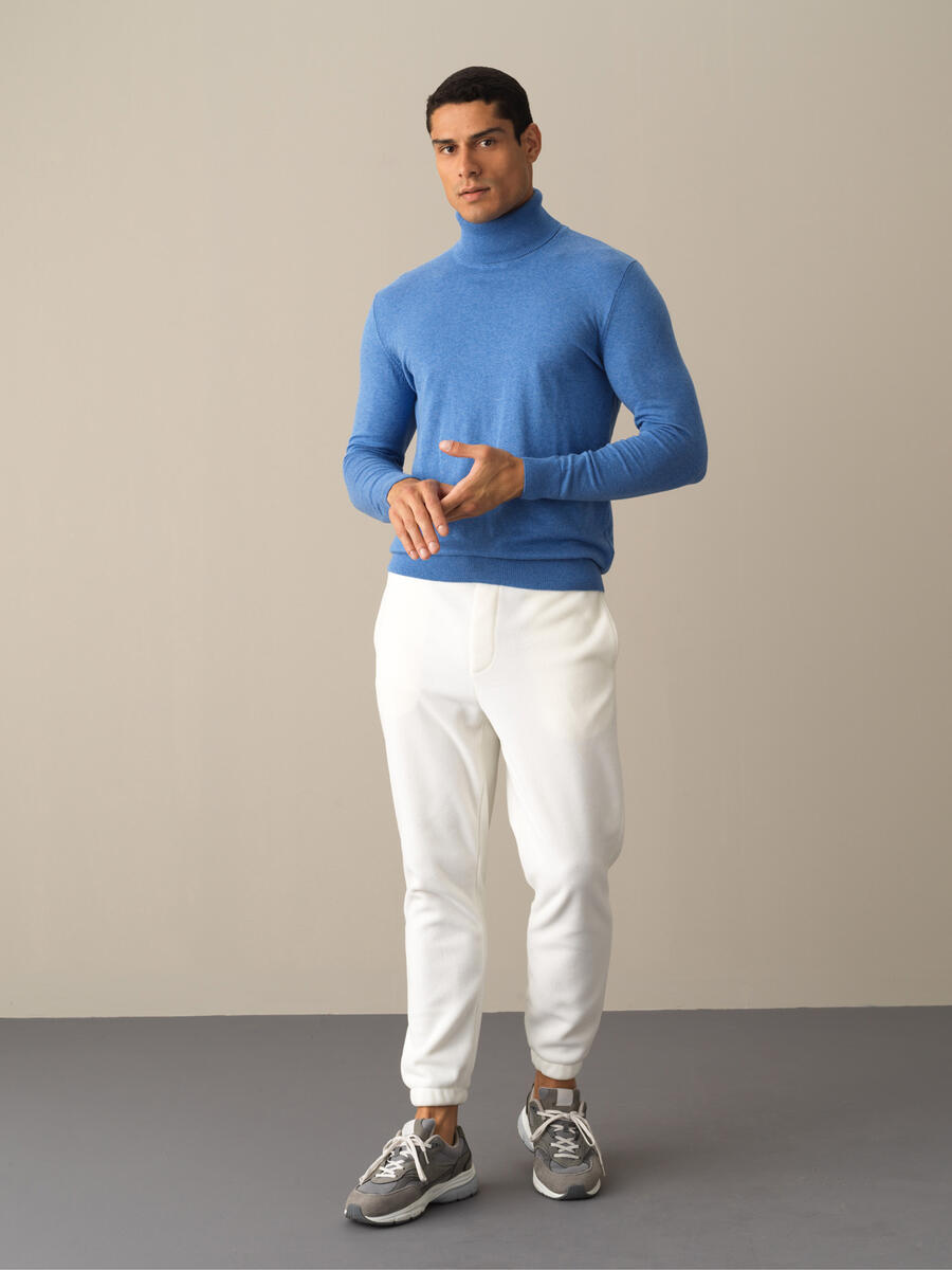 Fisherman Neck Cotton Regular Fit Basic Sweater - 2