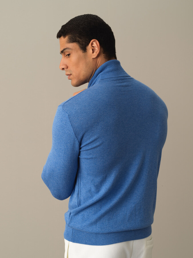 Fisherman Neck Cotton Regular Fit Basic Sweater - Xint