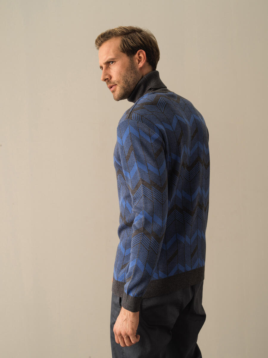 Fisherman Neck Cotton Regular Fit Sweater - 3