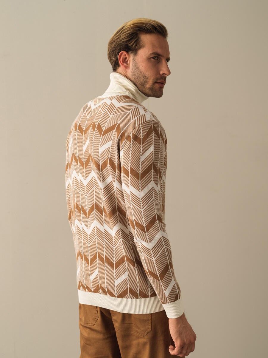 Fisherman Neck Cotton Regular Fit Sweater - 4