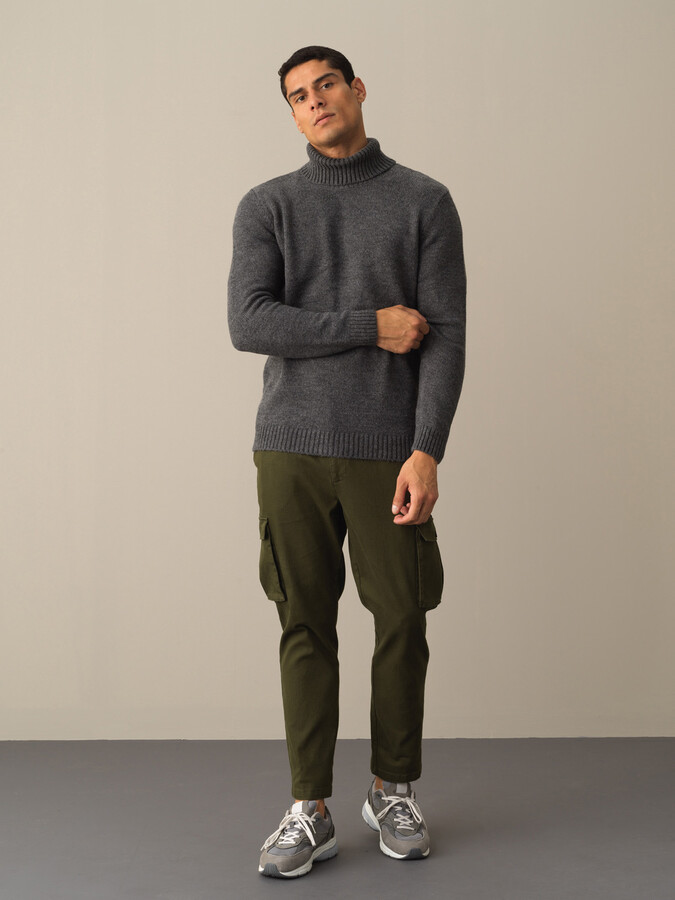Fisherman Neck Regular Fit Sweater - Xint