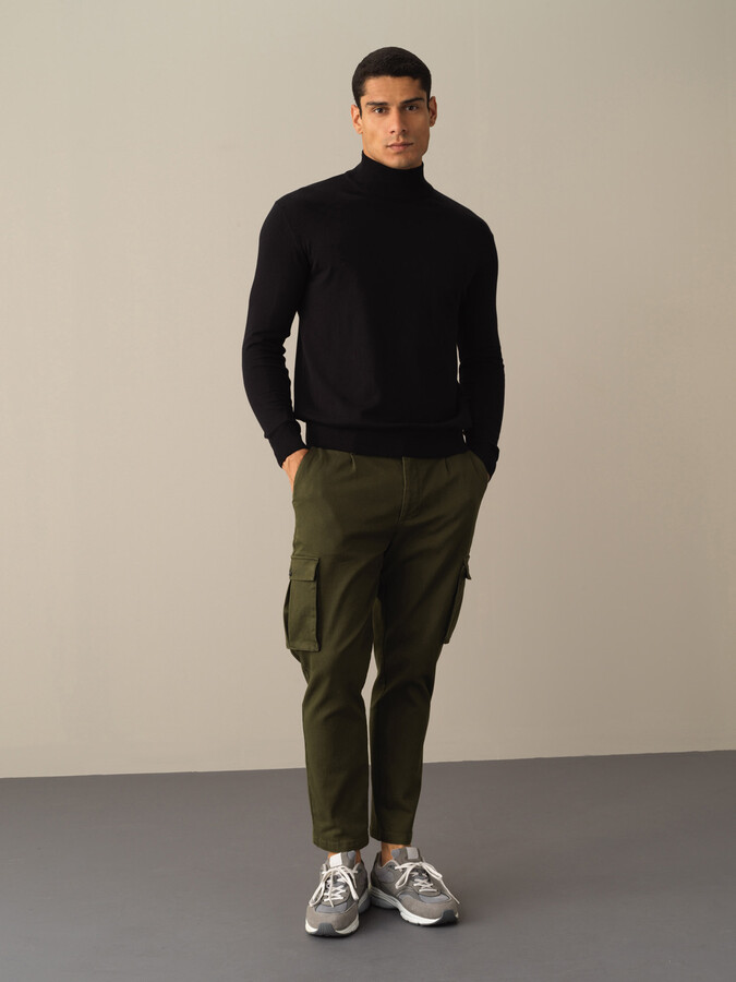 Half Turtleneck Regular Fit Basic Sweater - Xint
