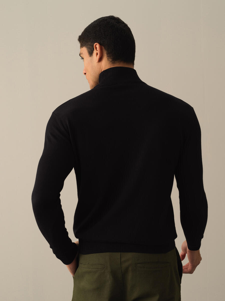 Half Turtleneck Regular Fit Basic Sweater - 4