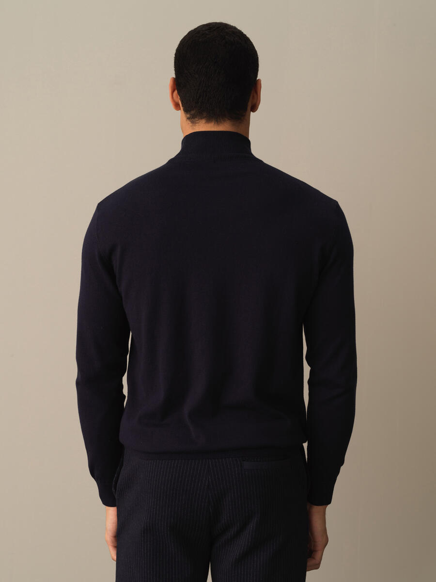 Half Turtleneck Regular Fit Basic Sweater - 4