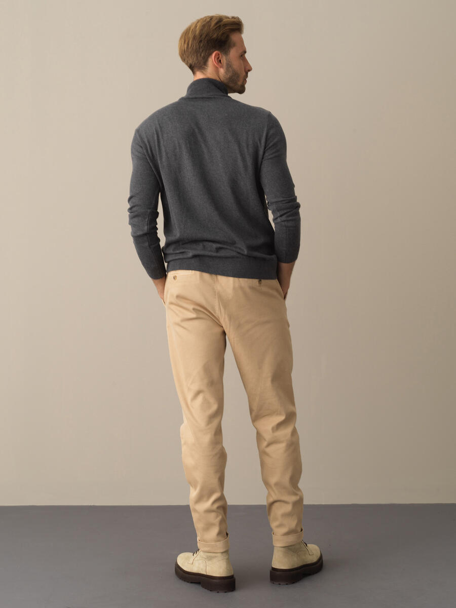 Half Turtleneck Regular Fit Basic Sweater - 4