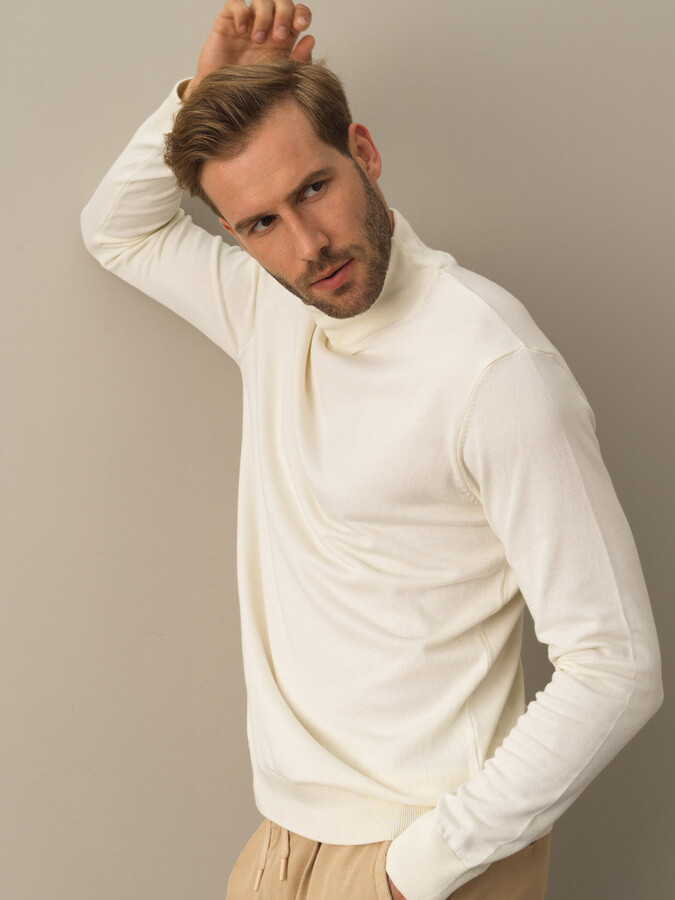 Half Turtleneck Regular Fit Basic Sweater - Xint