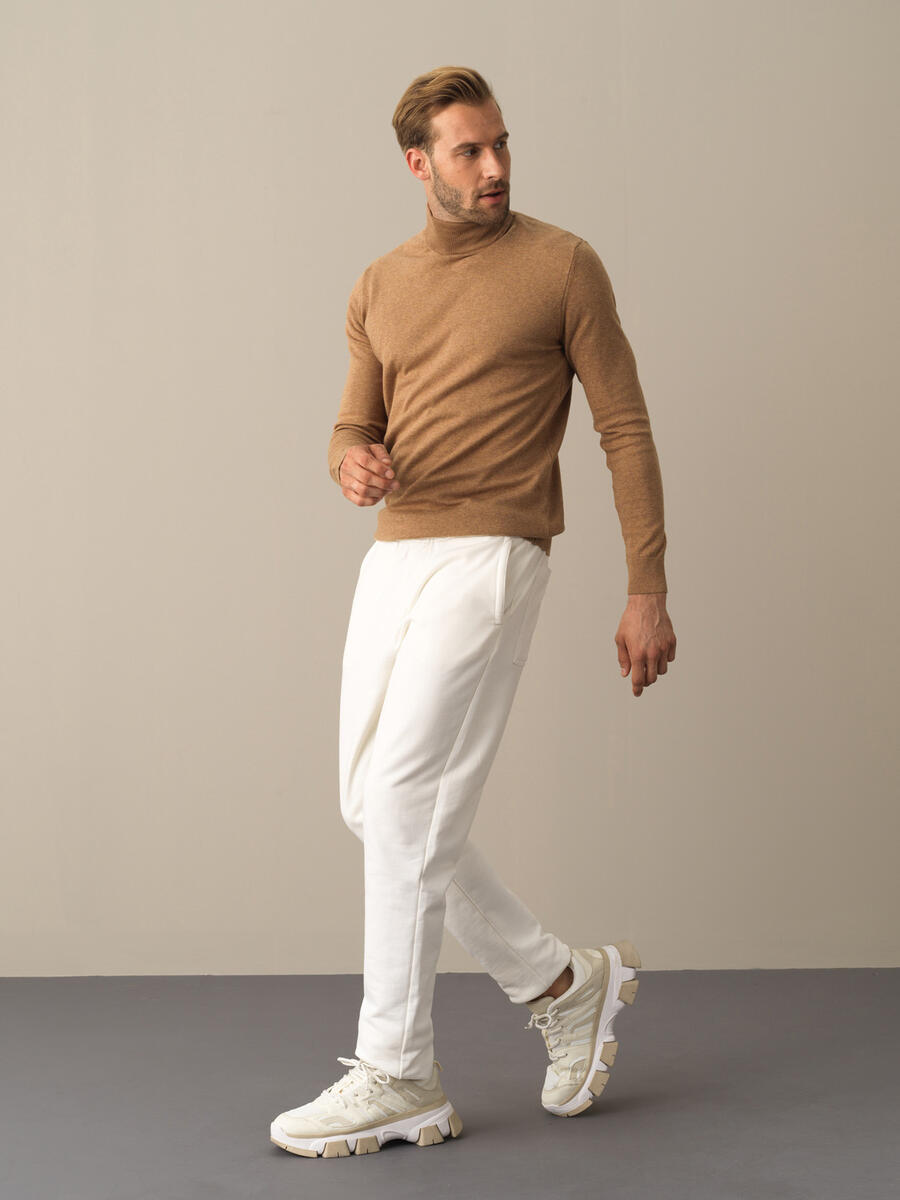 Half Turtleneck Regular Fit Basic Sweater - 2