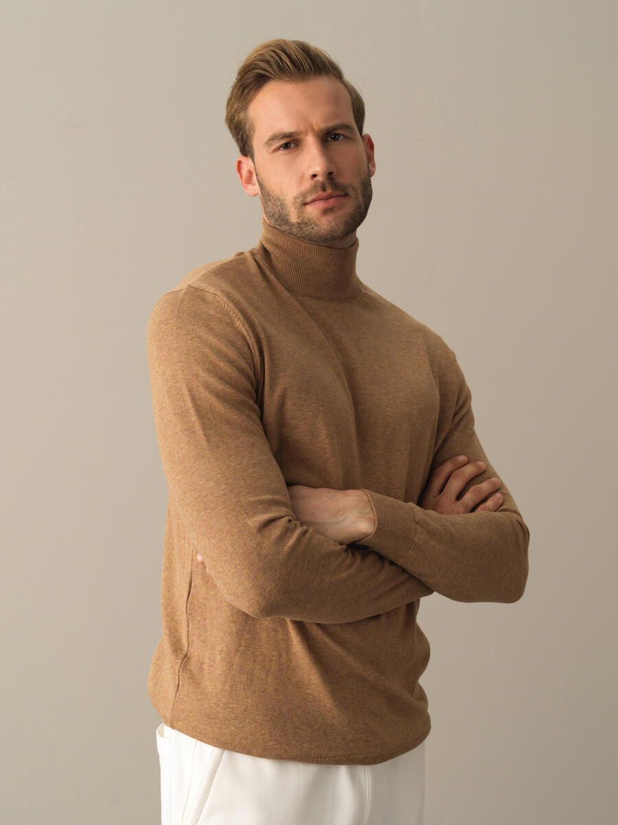 Half Turtleneck Regular Fit Basic Sweater - 1