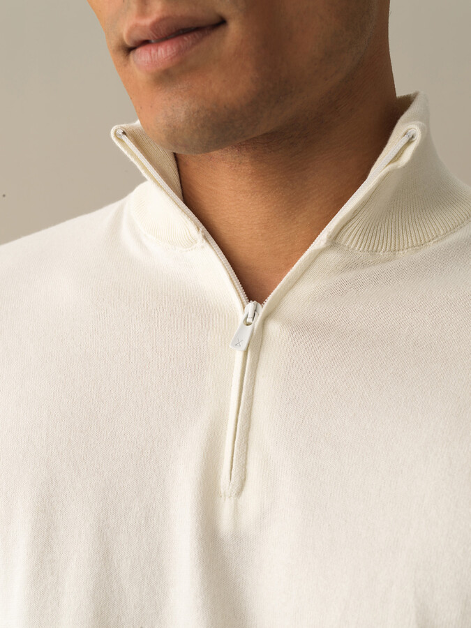 High Neck Cotton Regular Fit Basic Sweater - Xint