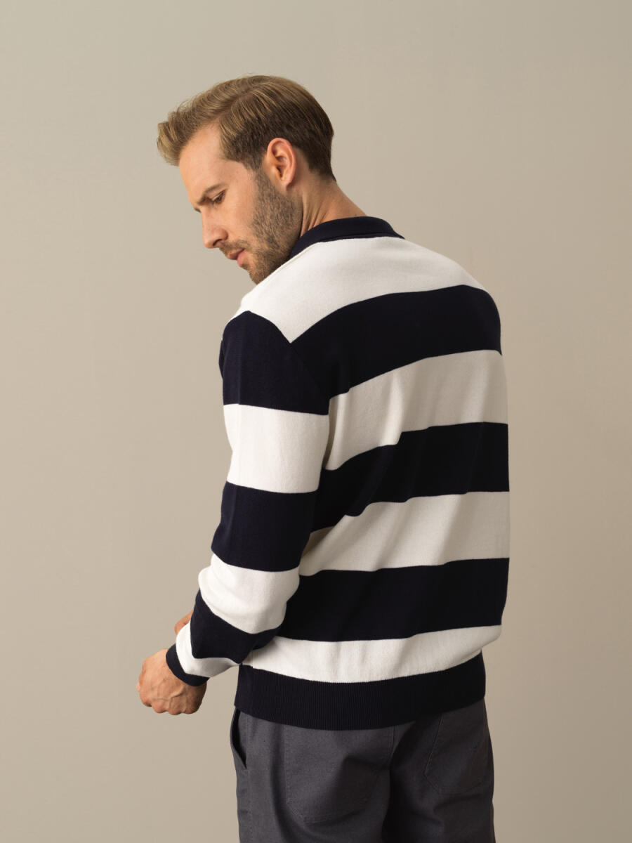 Polo Neck 100% Cotton Regular Fit Sweater - 3