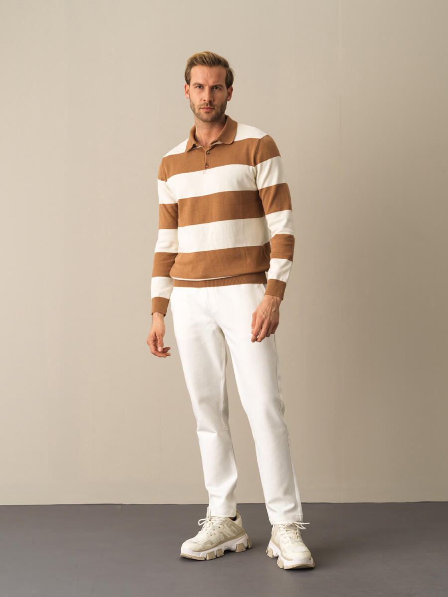 Polo Neck 100% Cotton Regular Fit Sweater