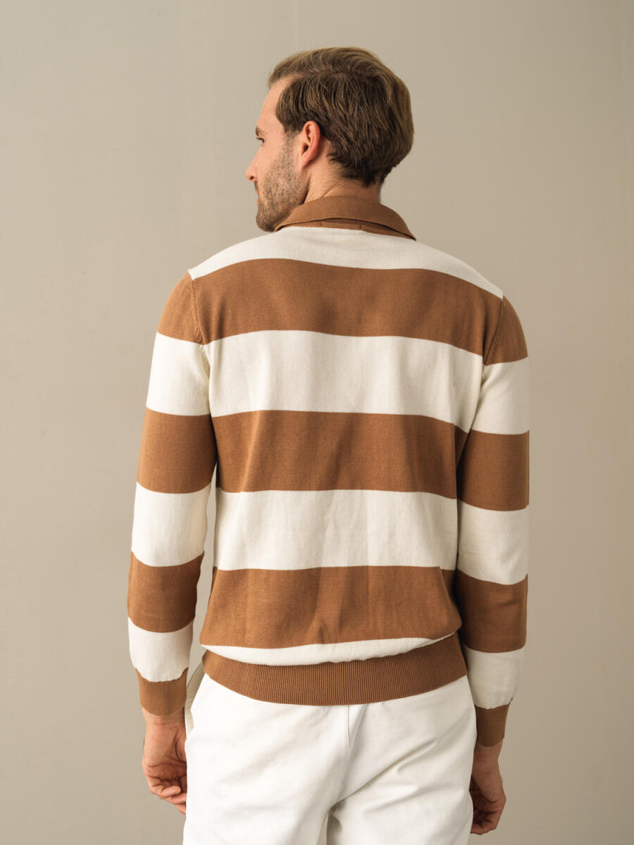 Polo Neck 100% Cotton Regular Fit Sweater - 4