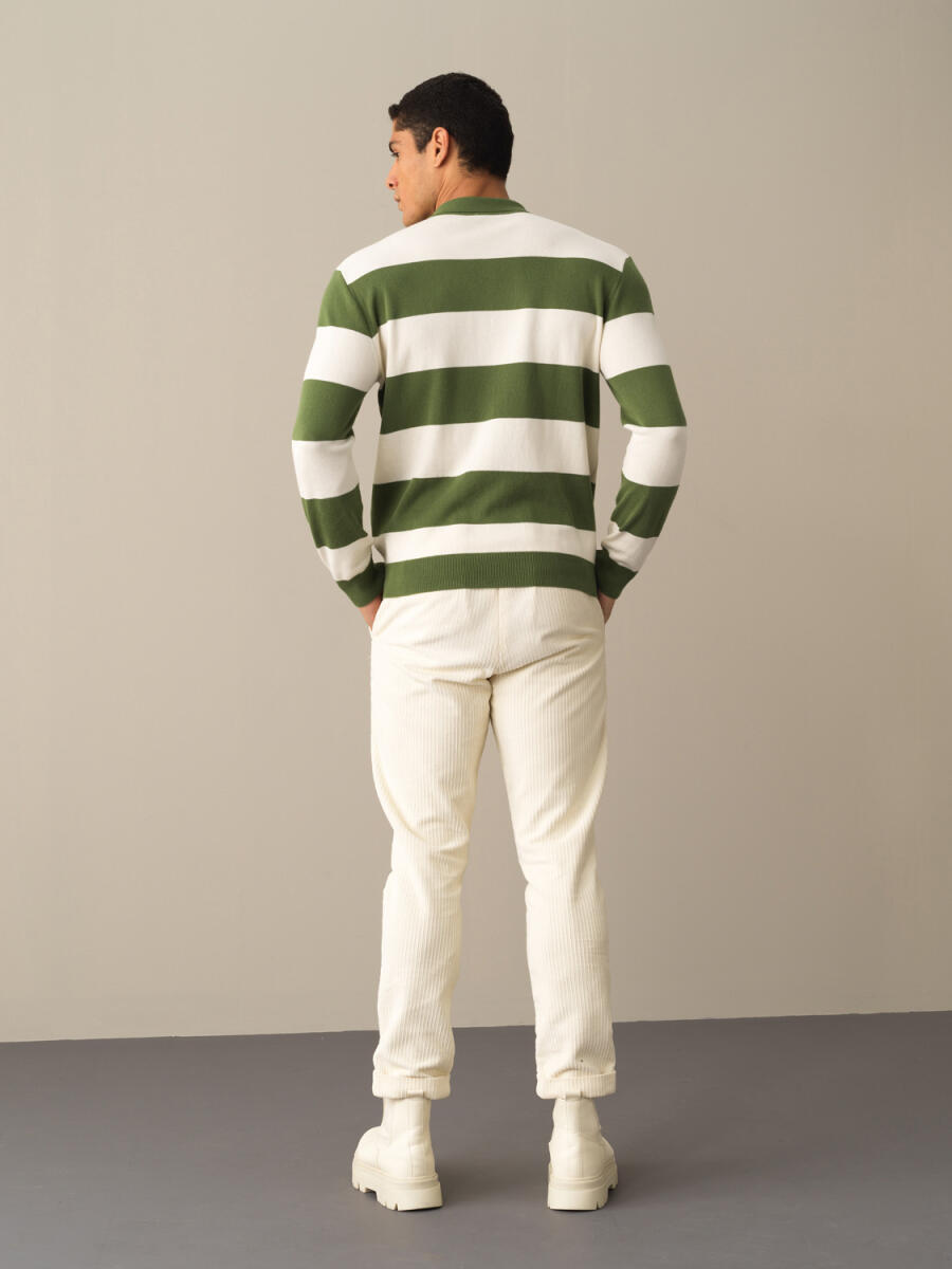 Polo Neck 100% Cotton Regular Fit Sweater - 4