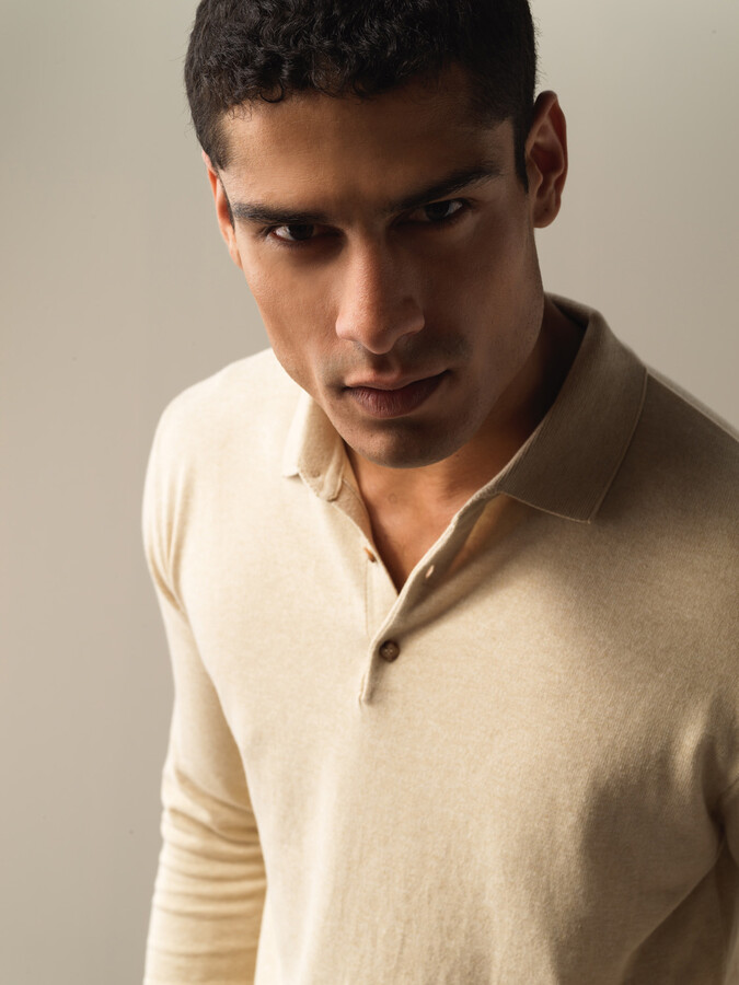 Polo Neck Cotton Regular Fit Basic Sweater - Xint