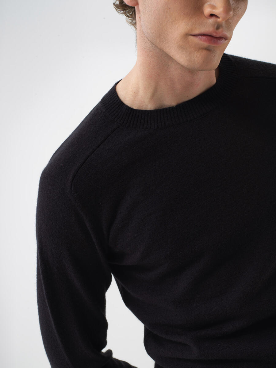 Wool Crew Neck Basic Sweater