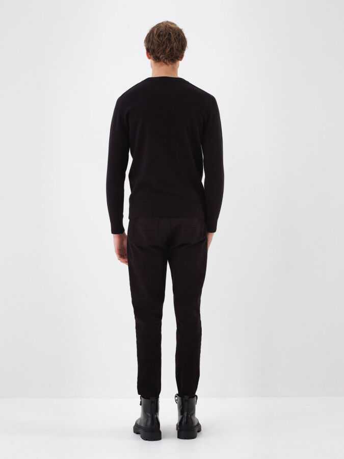 Wool Crew Neck Basic Sweater - Xint
