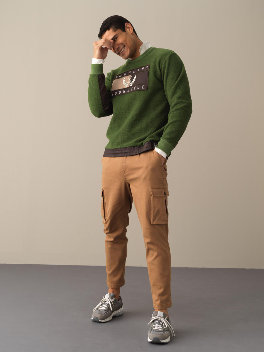 High Waist Regular Fit Cargo Pants - 2