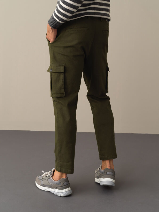 Cotton Cargo Pocket Pants - Xint