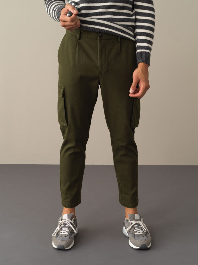 Cotton Cargo Pocket Pants - Xint