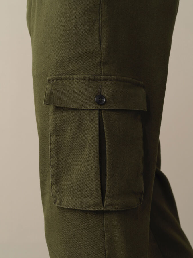 Cotton Cargo Pocket Pants - Xint