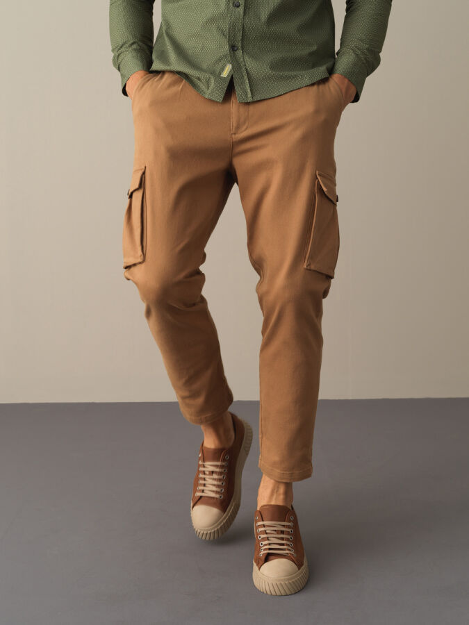 Cotton Cargo Pocket Pants - Xint