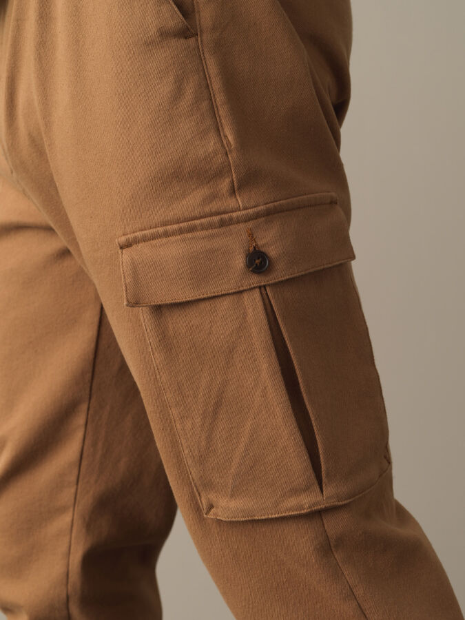 Cotton Cargo Pocket Pants - Xint