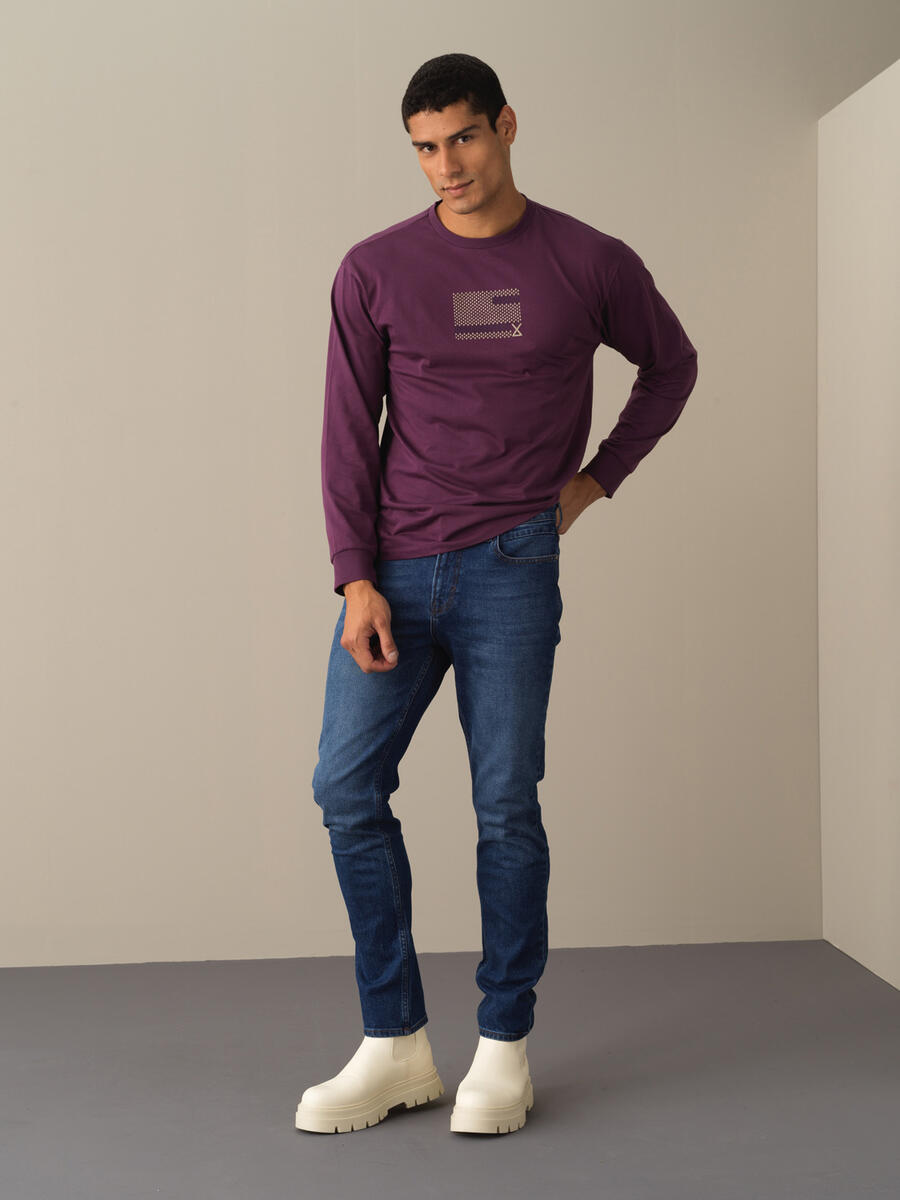 Cotton Slim Fit Denim Pants - 2