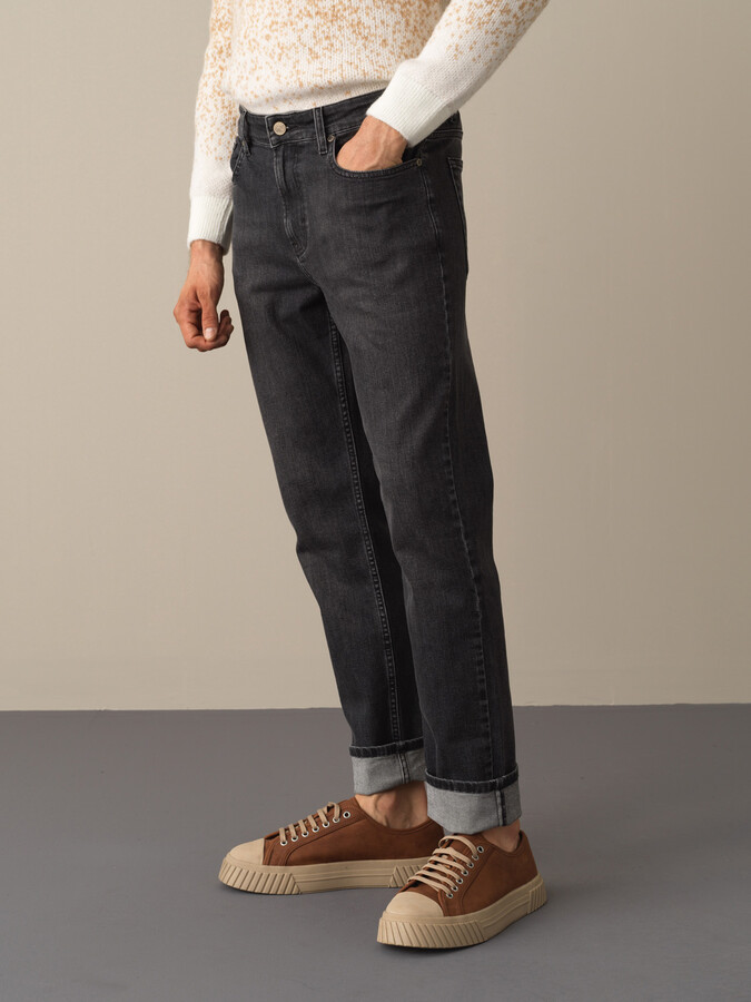Cotton Slim Fit Denim Pants - Xint