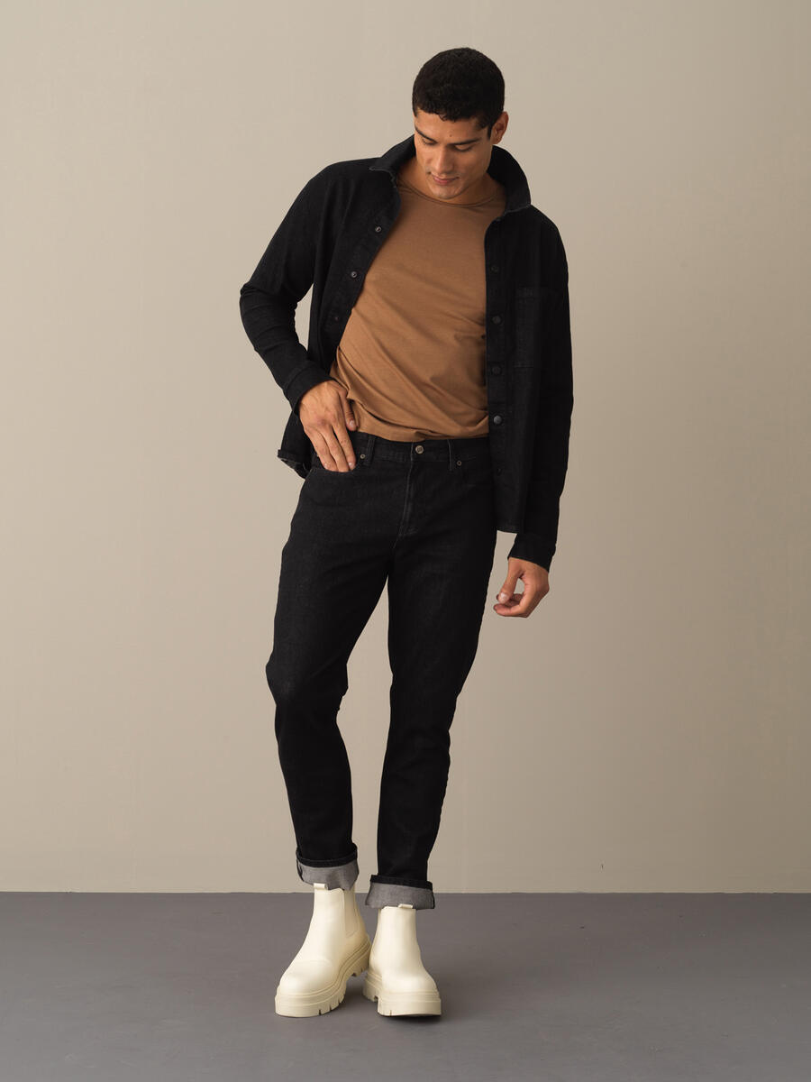 Cotton Slim Fit Denim Pants - 3