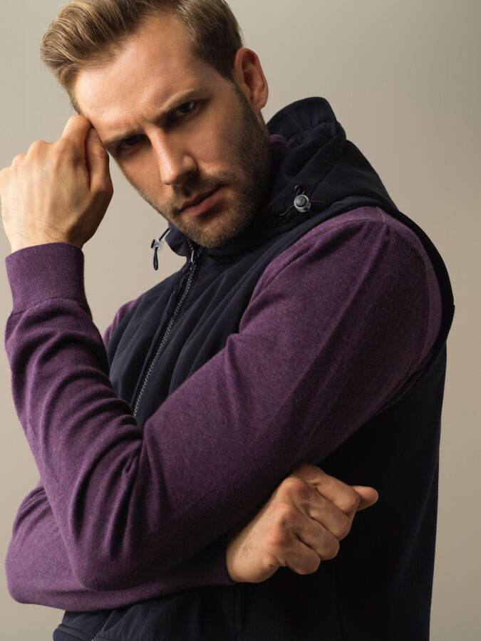 Regular Fit Garnished Polar Vest - Xint