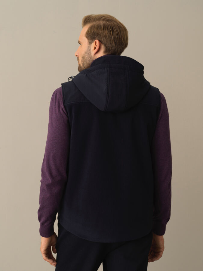 Regular Fit Garnished Polar Vest - Xint