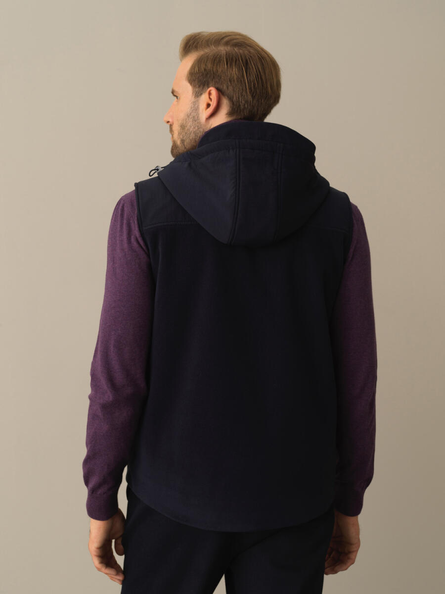 Regular Fit Garnished Polar Vest - 6