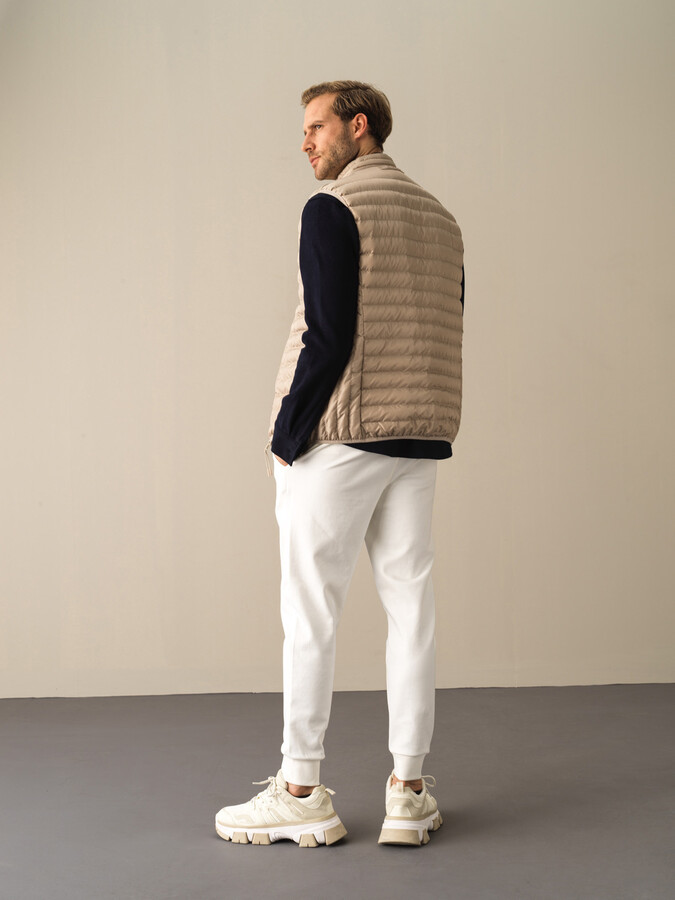 Stand Collar Regular Fit Puffer Vest - Xint