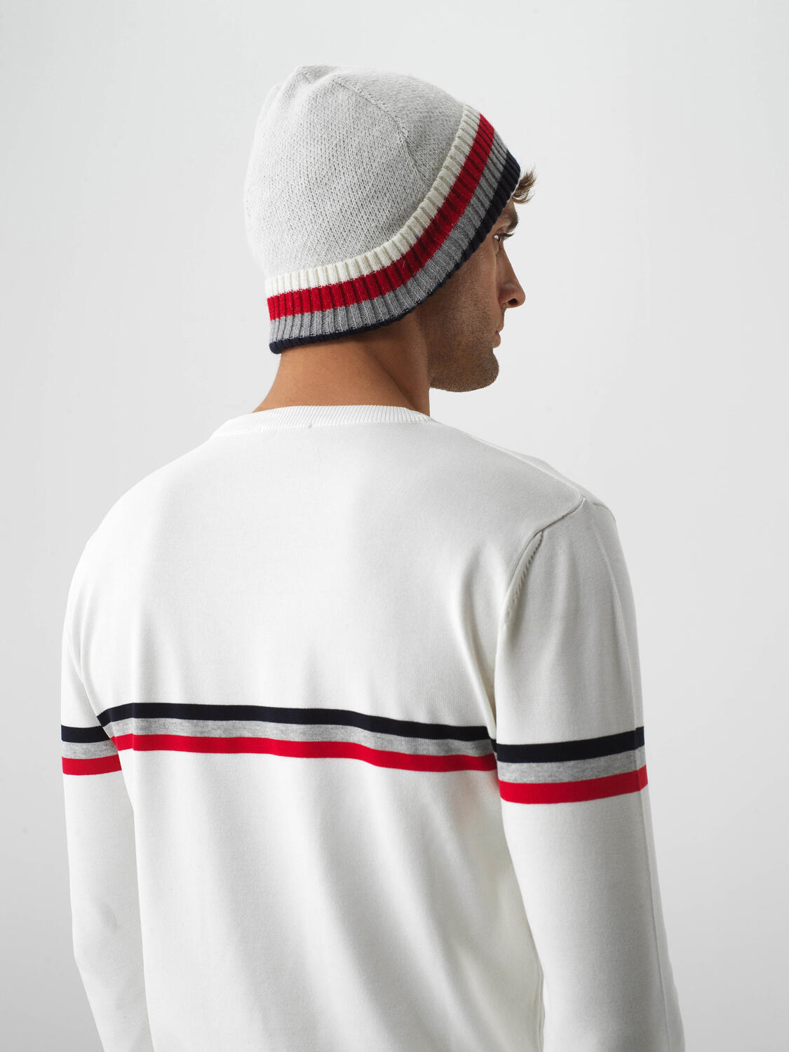 Ecru Natural Wool Textured Standard Fit Beret - 2