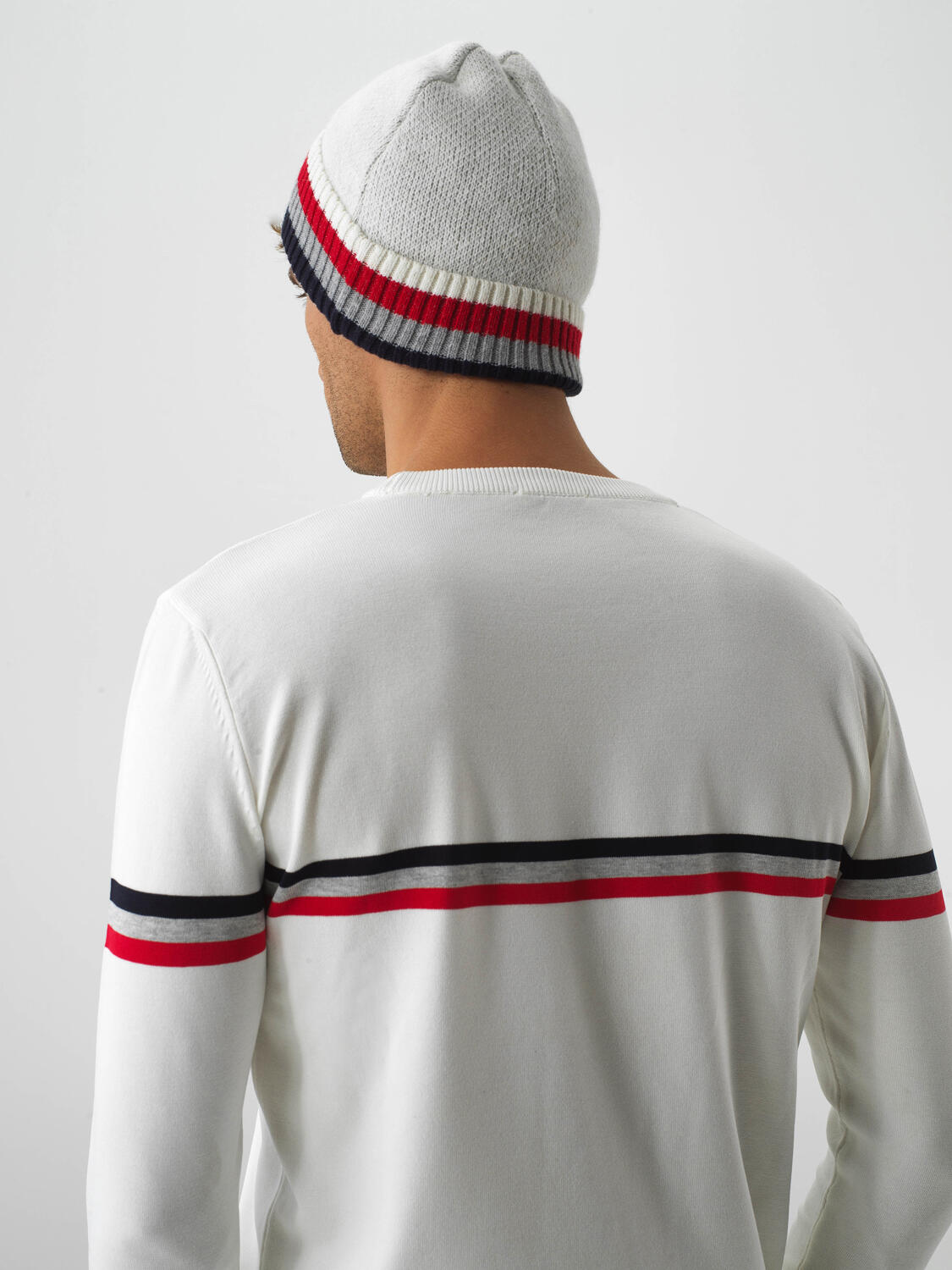 Ecru Natural Wool Textured Standard Fit Beret - 3