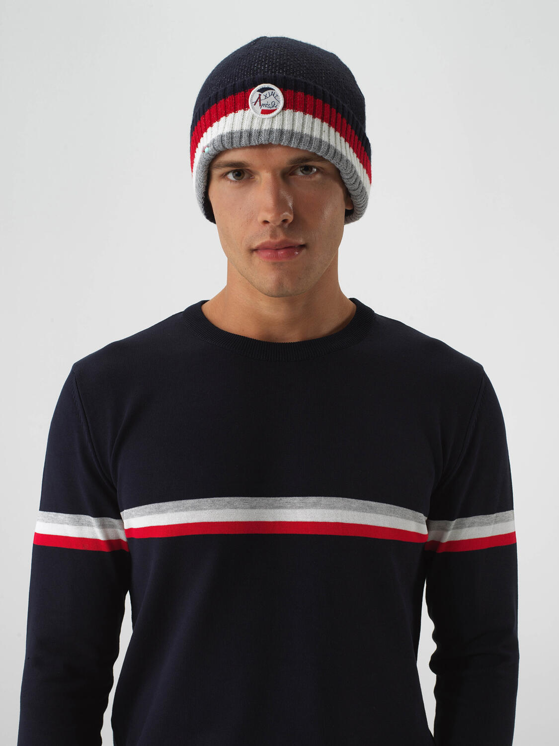 Navy Blue Natural Wool Textured Standard Fit Beret