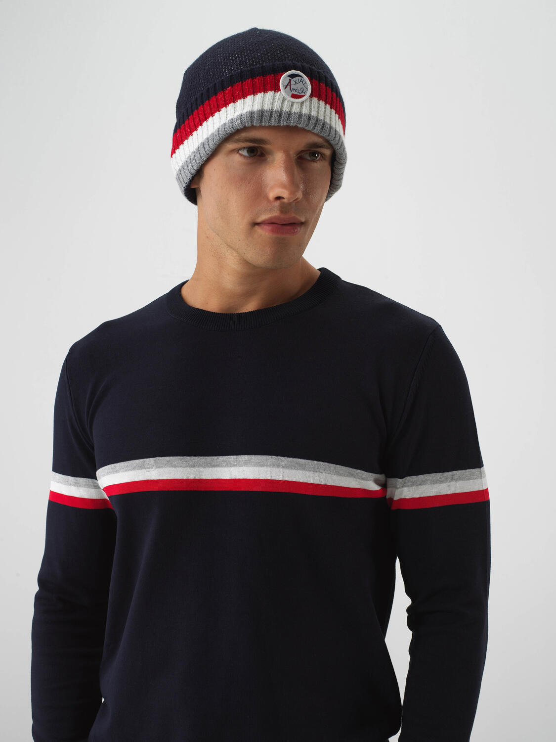 Navy Blue Natural Wool Textured Standard Fit Beret - 2