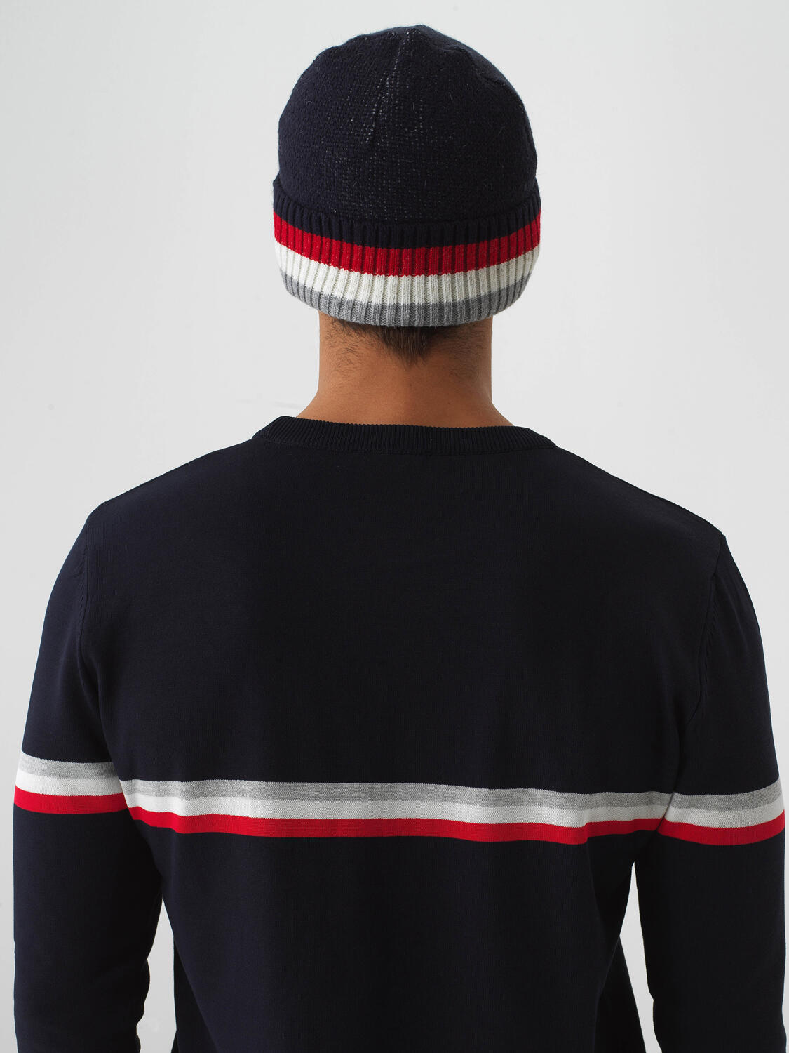 Navy Blue Natural Wool Textured Standard Fit Beret - 3