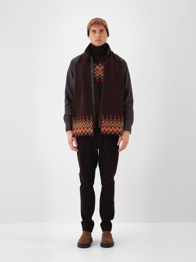 Wool Patterned Beanie - Xint