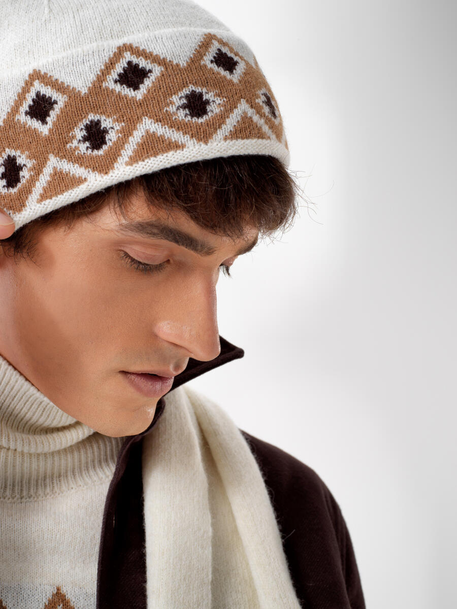 Wool Patterned Beanie