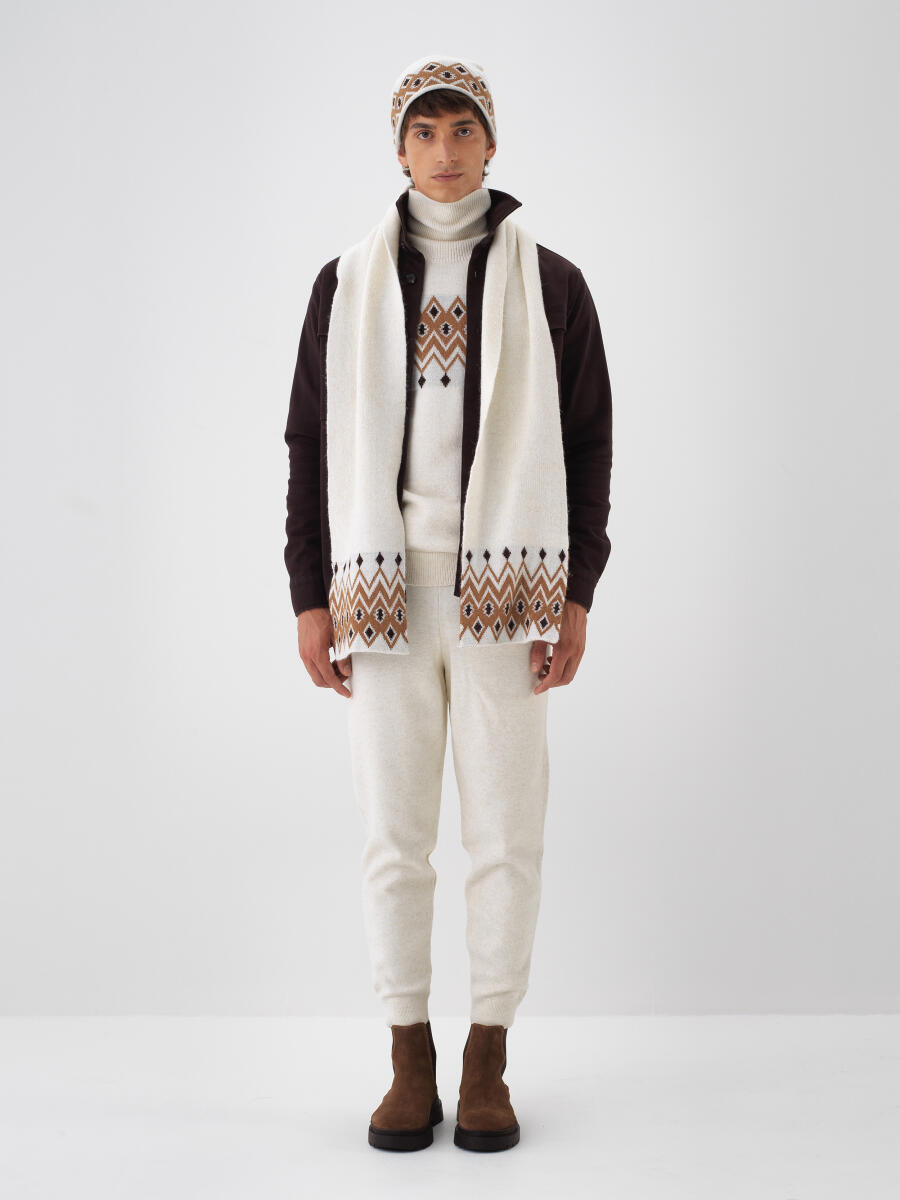 Wool Patterned Beanie - 2