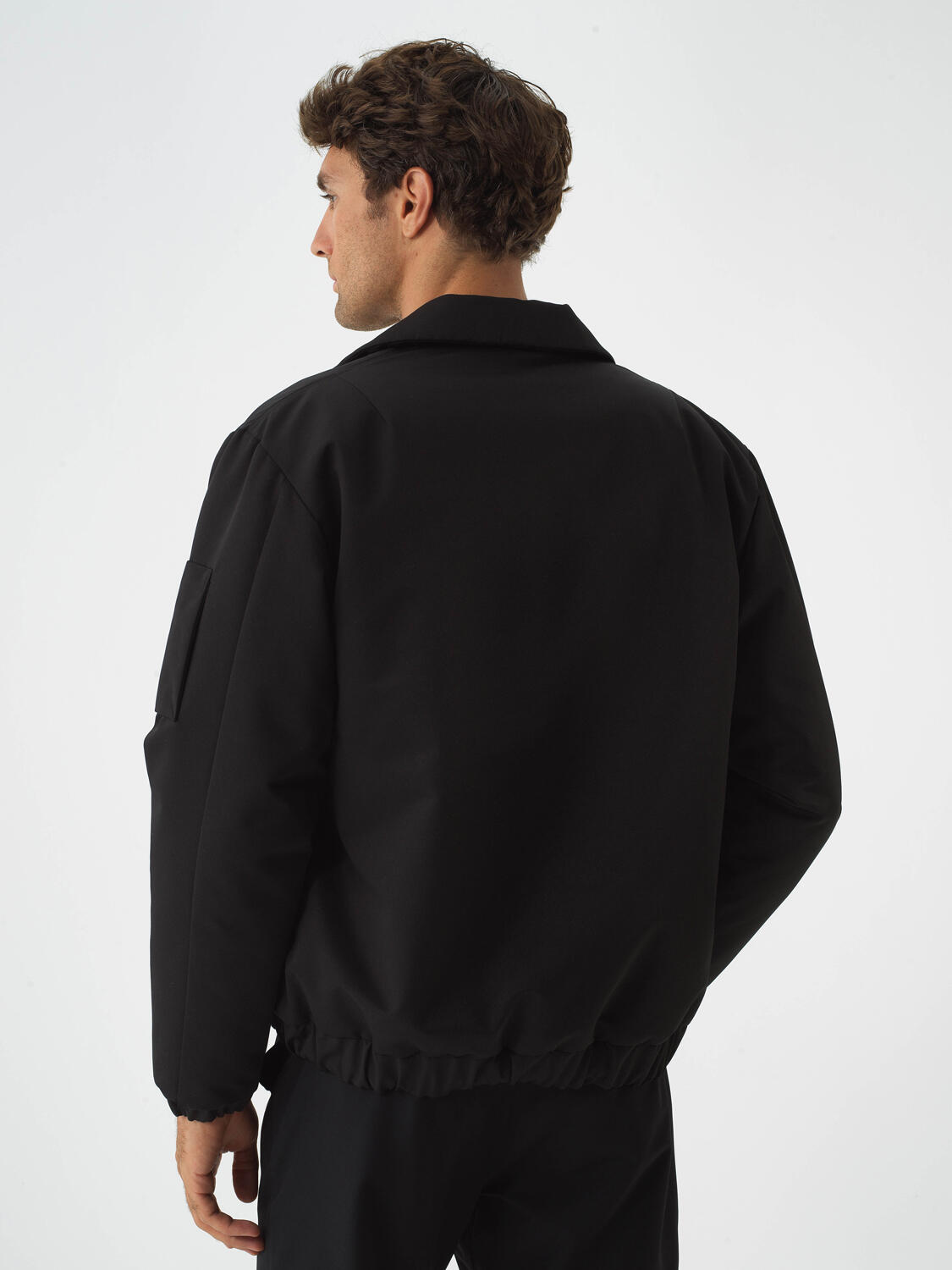 Black Regular Fit Coat That Maintains Its Form - 4